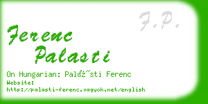 ferenc palasti business card